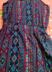 Patterned Racerback Dress