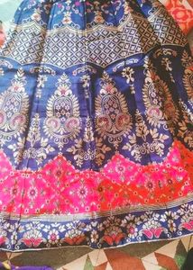 LATEST FANCY SELF DESIGN LAHENGA CHOLI with Blouse