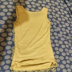 Yellow Crochet Tank Top