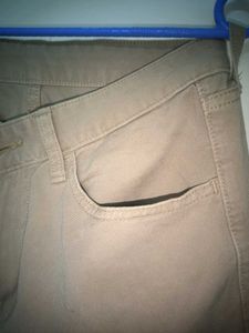 Uni Qlo - Khaki Colored Cotton Jeans