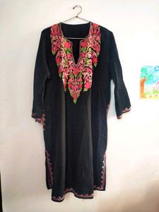 Wool Embroidered Pheran from Kashmir