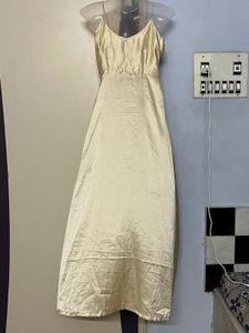 Champagne Satin Slip Dress