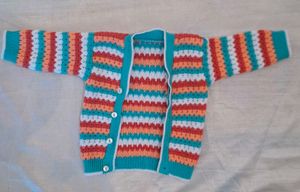 Striped Knit Baby Cardigan
