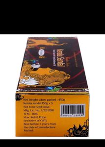 🪔 Kerala Sandal Soap - 3 Pack of Pure Luxury!