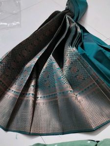 Sapphire Green Silk Saree