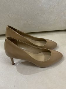 Beige Pointed Toe Heels