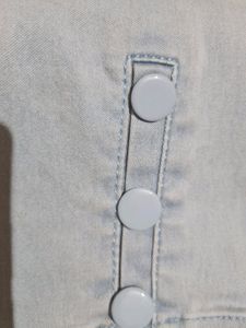 Sky Blue Slim Fit Ripped Jeans
