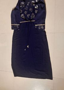 Elegant Navy Blue Kurta