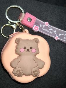 Cute Bear Pouch Keychain
