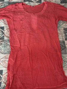 Short Chikankari Kurti