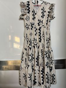 Patterned sleeveless maxi Dress