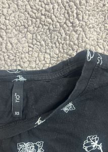 Printed Black T-shirt