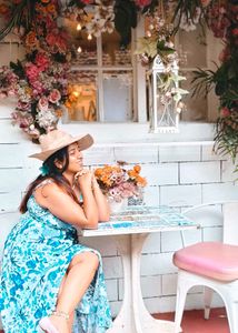 Floral Blue Flowy Beach Dress
