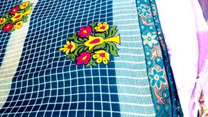 Floral Embroidered  saree