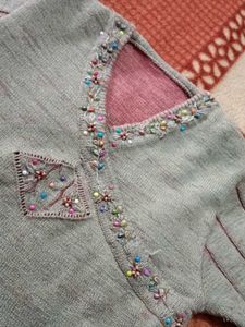 Embroidered Detail Knit Sweater