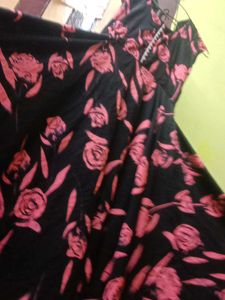 Floral Print Dress 🖤+🌷