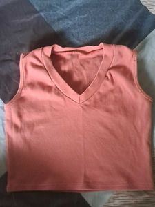 Peach Crop Tank Top