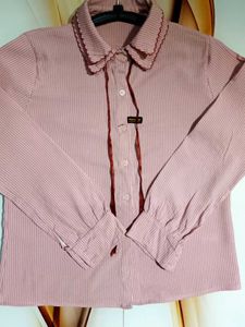 Striped Peter Pan Collar Top