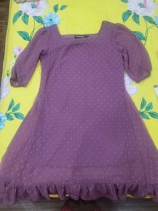 Purple Polka Dot Dress