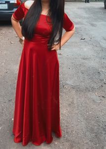 Beautiful Flowing Long Off Shoulder Gown