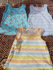 Baby Pure Cotton Banyan And Pant Set