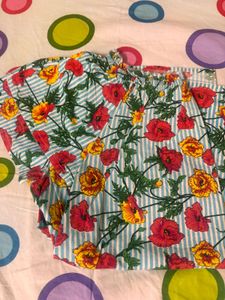 Floral Print Off-Shoulder Top