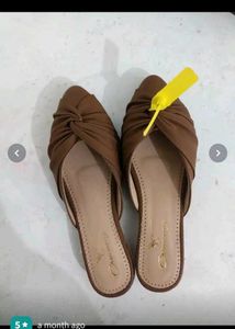Stylish Brown Knot Mules