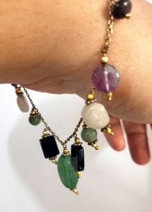 Gemstone Charm Bracelet