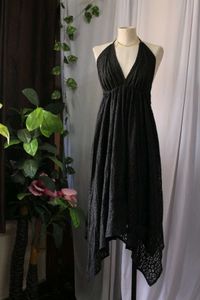 Black Halter Beach  Dress