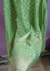 Elegant Party Wear Gown Banarsi