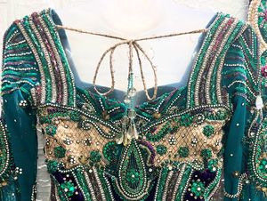Green Embroidery &amp; Zardozi Work Lehengacholi