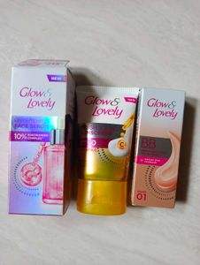 Glow & Lovely Face Serum, Sunscreen,Bb Lite Cream