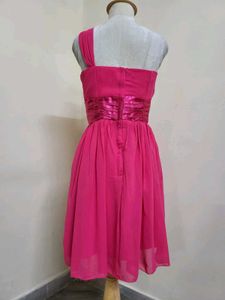 Pink One Shoulder Dress