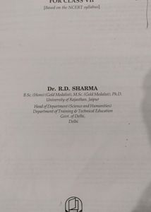 RD Sharma Class 7 By Dhanpat Rai Publications