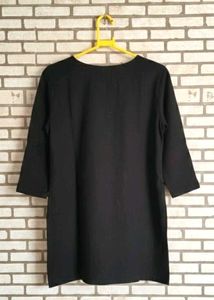 Embroidered Black Tunic Top kurti kurta for women