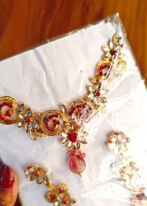 Brand New Artificial Stone Studded Jewellery Set.