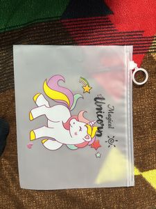 4 Pcs Of Transparent Unicorn pouch