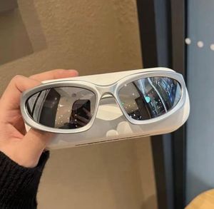Y2K Silver Futuristic Sunglasses