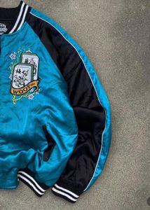 sakuna Retro Embroidered Bomber Jacket
