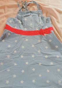 Cute Blue &amp; White Polka Dot Dress