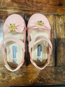 Party Wear Pink Sandel For 1-2 Year Baby Girl