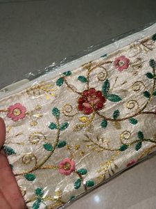 Floral Embroidered Clutch