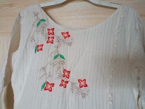 White line  Kurti For Women