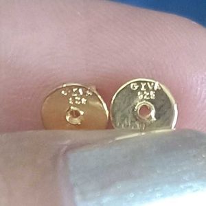 Giva 925 Real Silver Lily Earrings (Golden Colour)