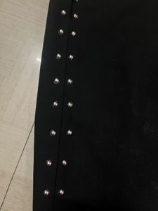 Black Studded Mini Skirt