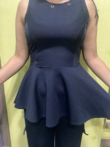 Black Peplum Top