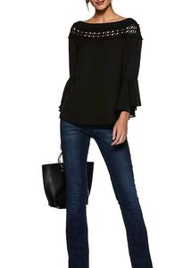 Style Quotient Black Lace Top