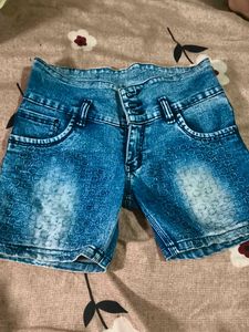 Blue Denim Shorts For Women