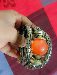 Silver and Red Bracelet