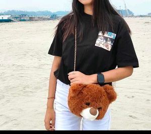 Teddy Cuit Handbag For Girls 🚫 No Coin